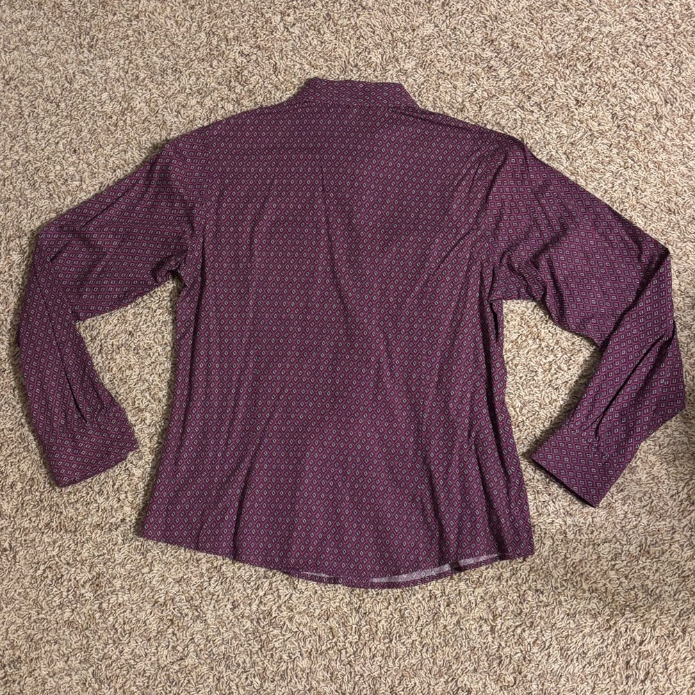 Medium~ Women's Maroon Western Shirt